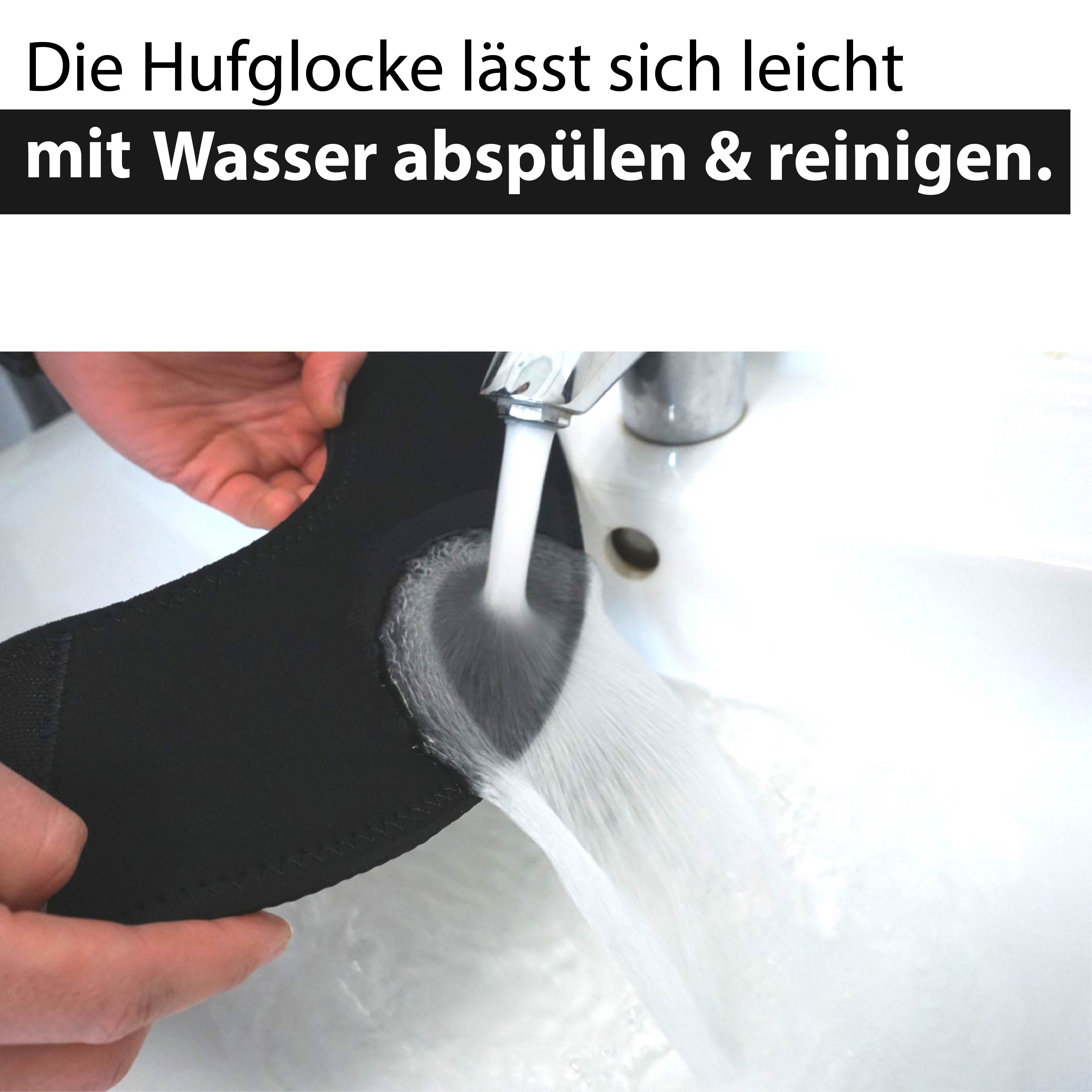 Neopren Hufglocken schwarz, Größe S-XXL